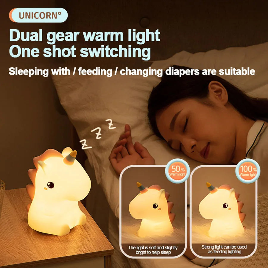 Unicorn Silicone LED Night Light