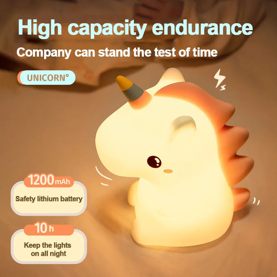 Unicorn Silicone LED Night Light